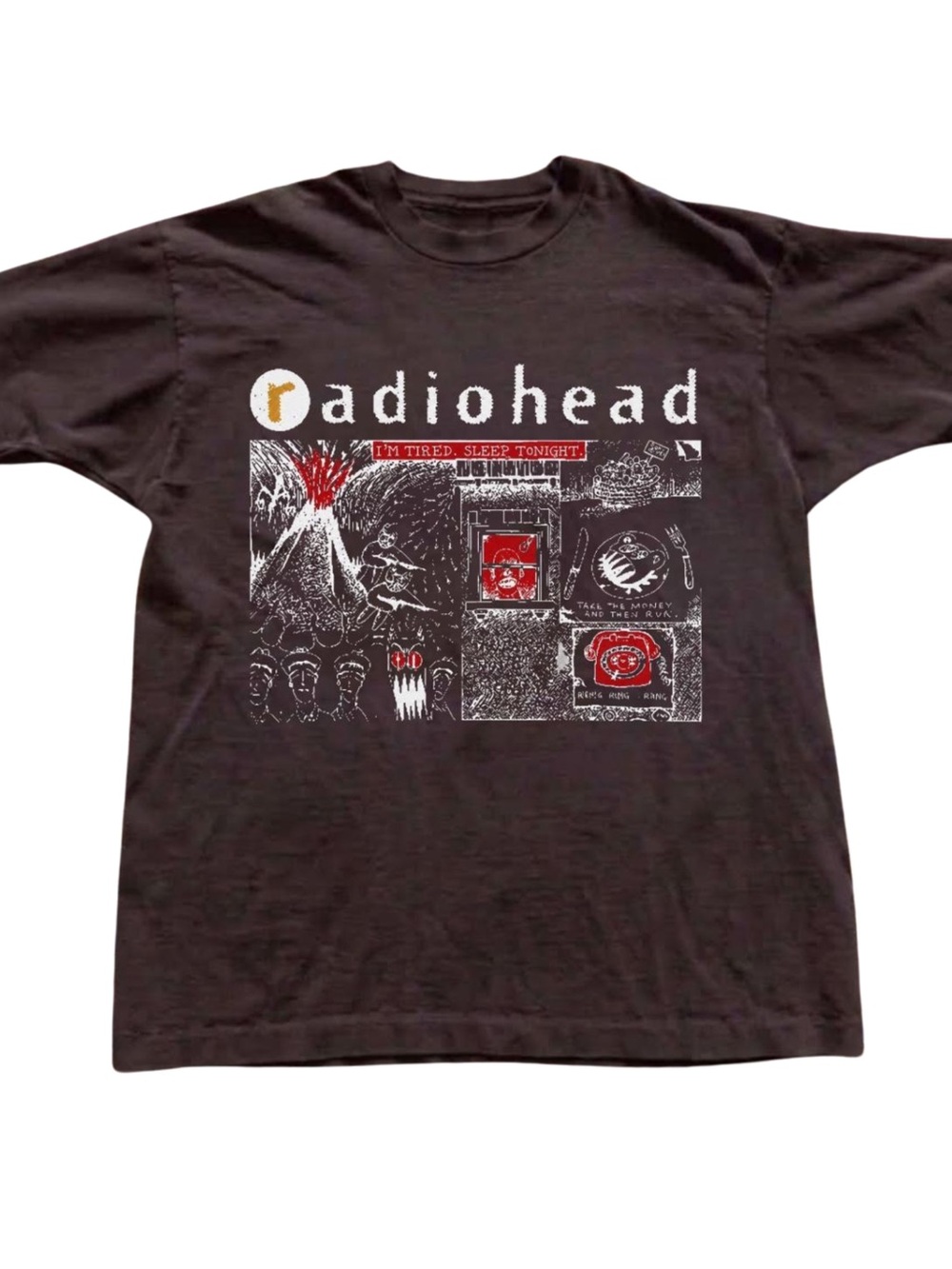 Gildan Brown Graphic Band T-Shirt
